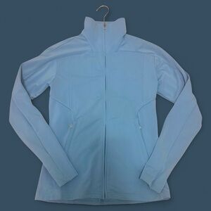 Adidas Climalite Fitted Active Performance Jacket Zip Up Light‎ Blue Like New
